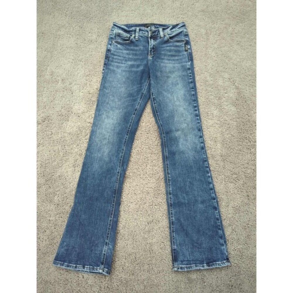Silver Jeans Co Jeans Womens 27 Blue Denim‎ Low Rise Avery Slim Boot Stretch Y2K